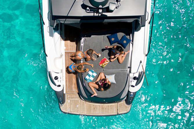 Cancun: 4-Hour All Inclusive Luxury Yacht – 50' Cranchi - Price and Value: $2,100 per Group (Up to 8) Plus Extras