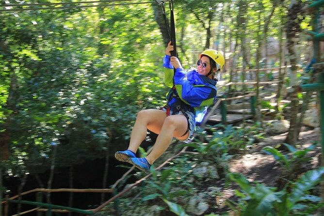 Exciting Day in Tulum Jungle: ATVs, Cenote, Zip lines, Rappel - Cenote Cavern Time: Swim, Explore, and Wear the Lifejacket