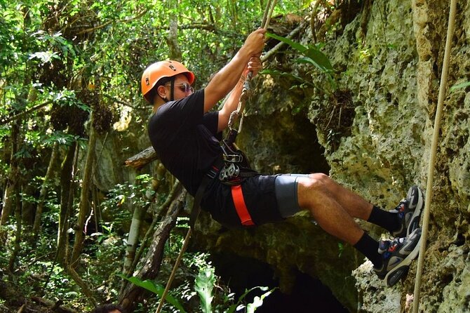 Exciting Day in Tulum Jungle: ATVs, Cenote, Zip lines, Rappel - Rappelling at 13 ft / 4 m: Short, Real, and All About Form