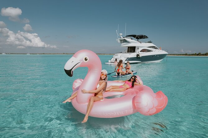 Luxury Private Bachelorette Yacht – 51' Leopard Tulum - Where you start: Puerto Aventuras dock, then out toward Riviera Maya