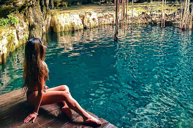 Private Tour 3 Cenotes & Valladolid Suytun Oxman Saamal Lunch - Hacienda Oxman Cenote: limestone, jungle rise, and fish