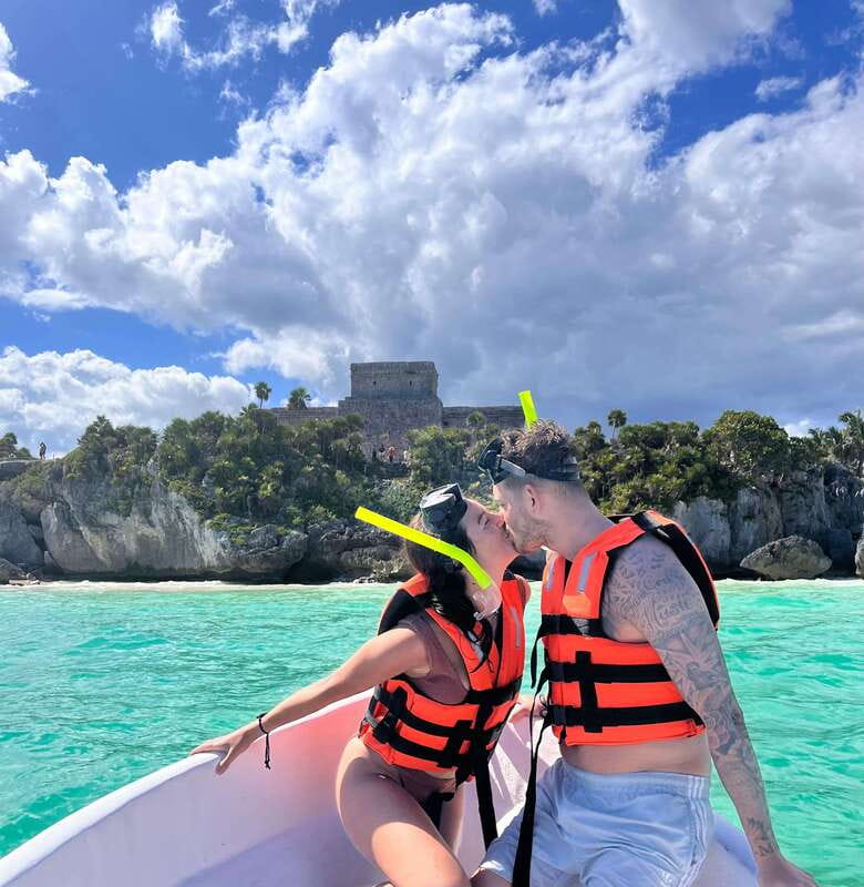 SNORKEL IN TULUM REEF, BOAT RIDE AND CALETA - The Secret Caleta Stop: Sargassum-Free Swimming and Clear Water