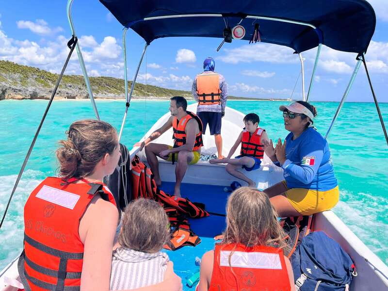 SNORKEL IN TULUM REEF, BOAT RIDE AND CALETA - A Short Tulum Stop for Views on Land (Hop-On, Hop-Off Style)