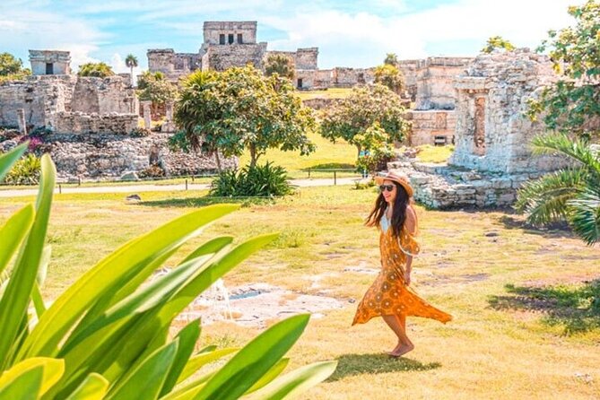 Tulum Day Trip: Pyramids + Reef Snorkel & Cenote Swim - Labnaha cenote swim: a freshwater cave break in the forest