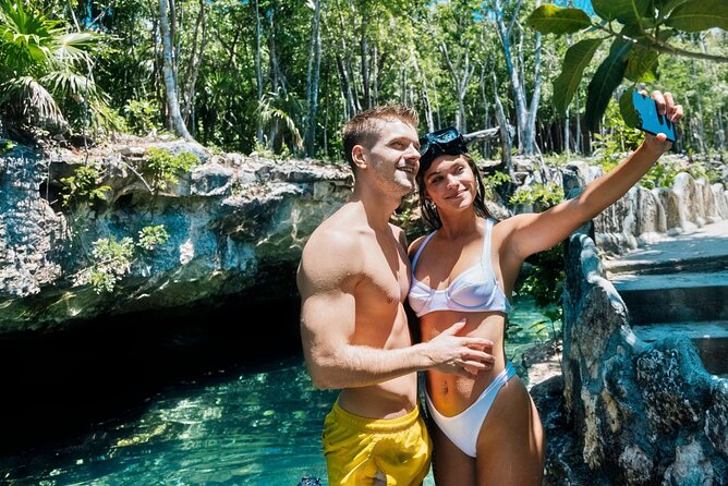 Tulum Day-trip to Mayan Temples and Cenote Swim - Entering the Tulum Archaeological Site with a real guide (not a headset tour)