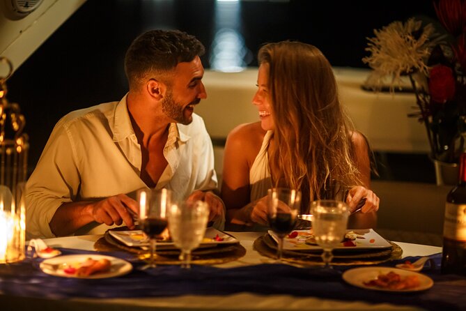 Tulum: Romantic Dinner on 34' Aventura Catamaran – All Inclusive - Premium Open Bar: Great for Toasts, Better for Relaxed Conversation